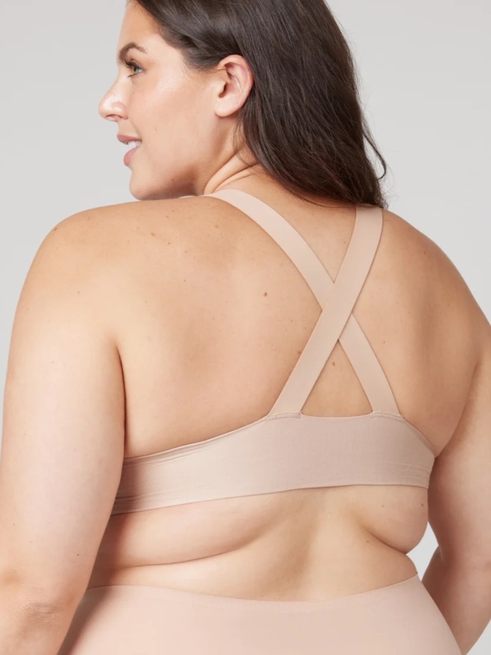 NWT SPANX NUDE COLOR smooth bra-llelujah lightly lined racerback 36D Naked - Picture 6 of 10